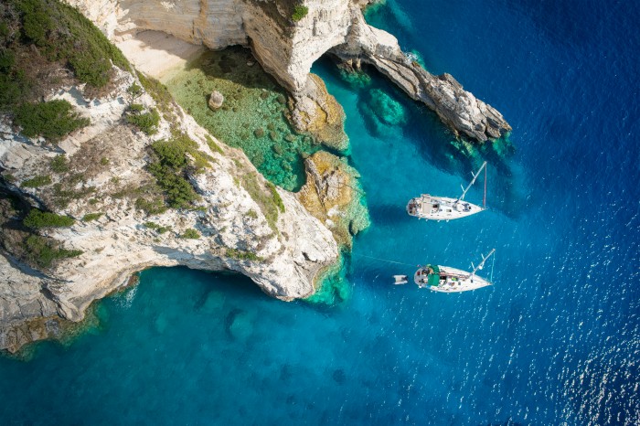 Admiring the beauty of Greece by yacht